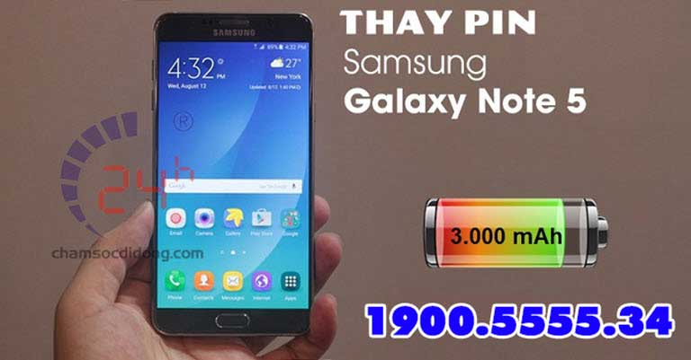 Thay pin Samsung Galaxy Note 5 zin chính hãng, uy tín, lấy liền tại TPHCM hình ảnh