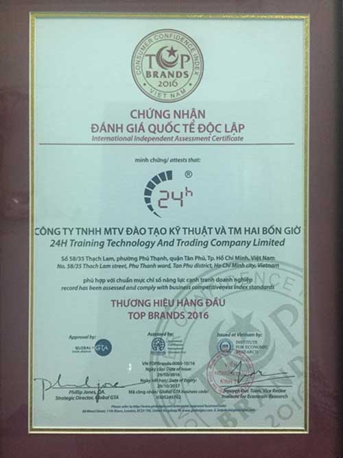chung nhan quoc te thuong hieu hang dau