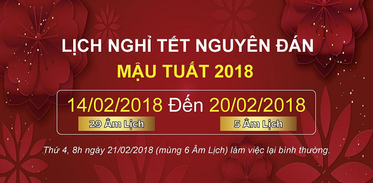 Thông báo Lịch nghỉ Tết Nguyên Đán 2018 tại Bệnh viện điện thoại 24h