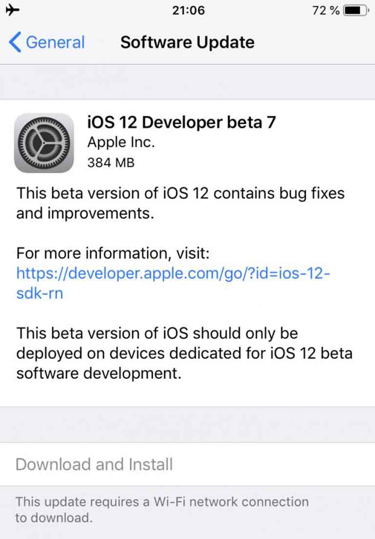 iOS 12 Beta 7 hình 2