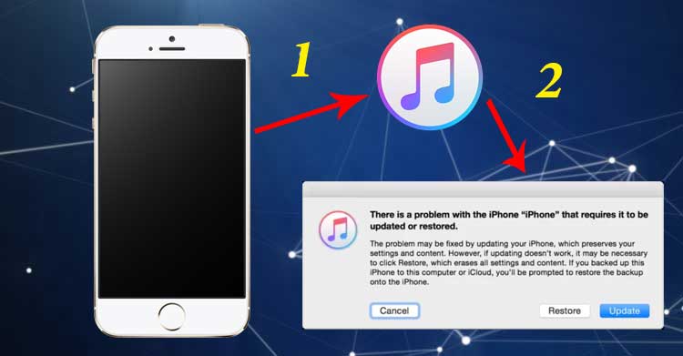 khắc phục iPhone 6 không lên màn hình qua iTunes