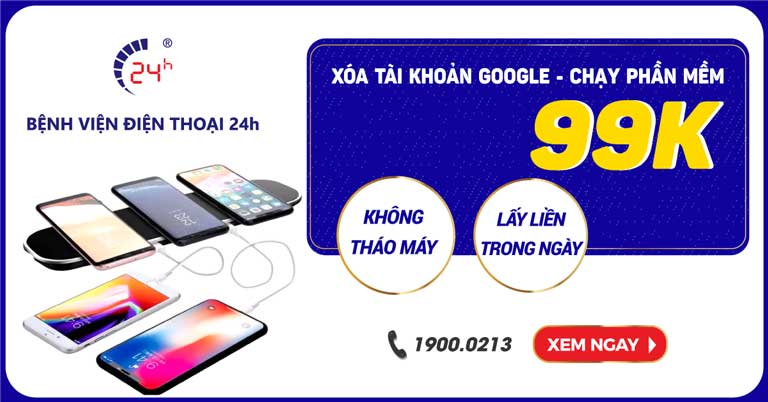 Xóa tài khoản Google - Chạy phần mềm đồng giá 99k