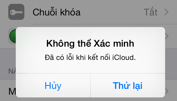 Khắc phục lỗi không thể xác thực iCloud trên iPhone 11