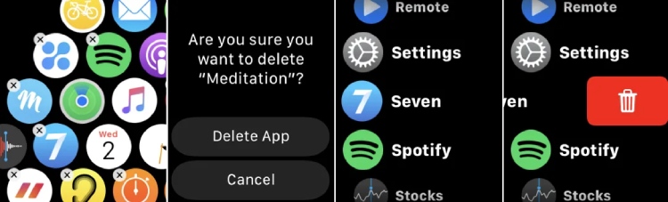 Xóa ứng dụng khỏi apple watch