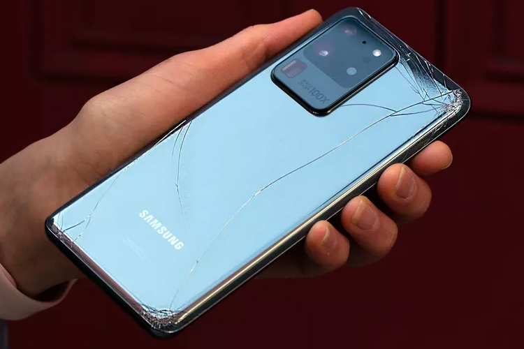 smartphone galaxy s20 ultra bị rơi