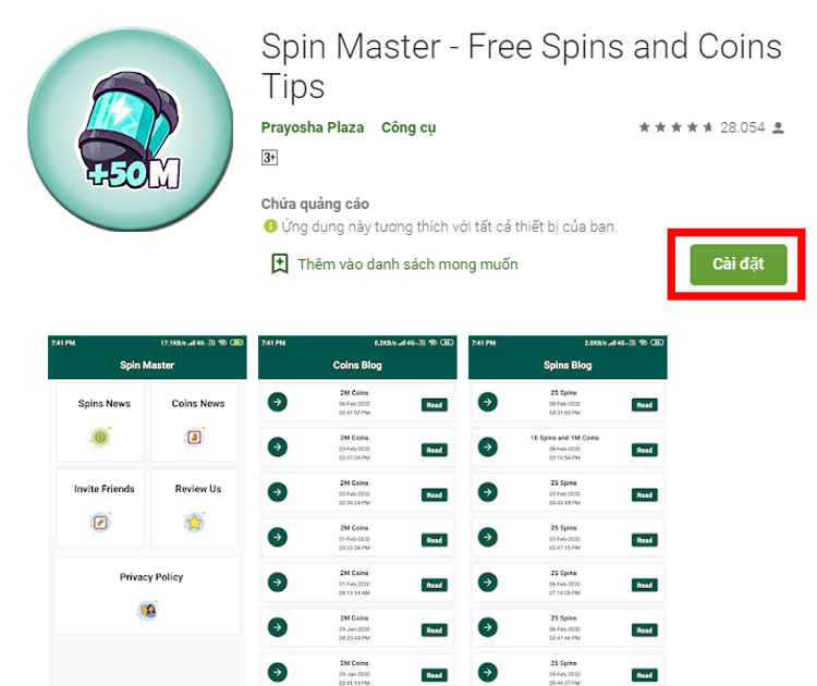 tải Spin Master - Free Spins and Coins Tips