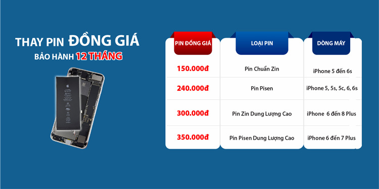 thay pin đồng giá