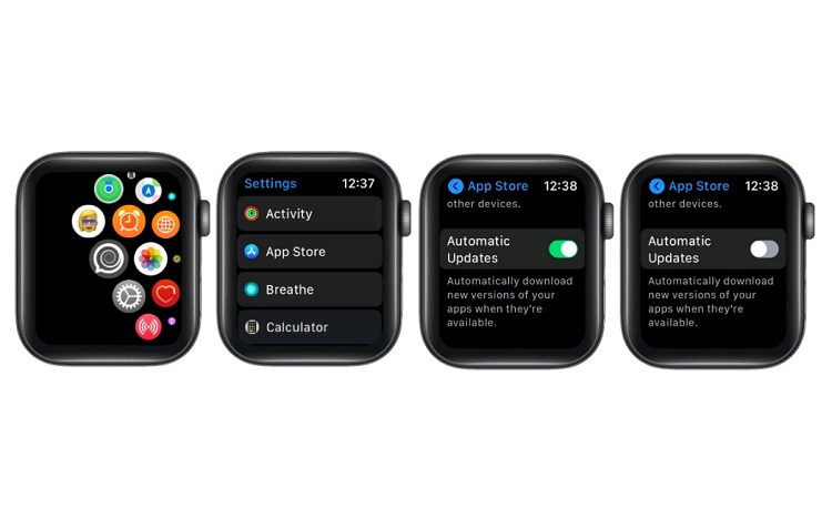 Các bước để tắt chế độ tại xuống tự động trên Apple Watch 