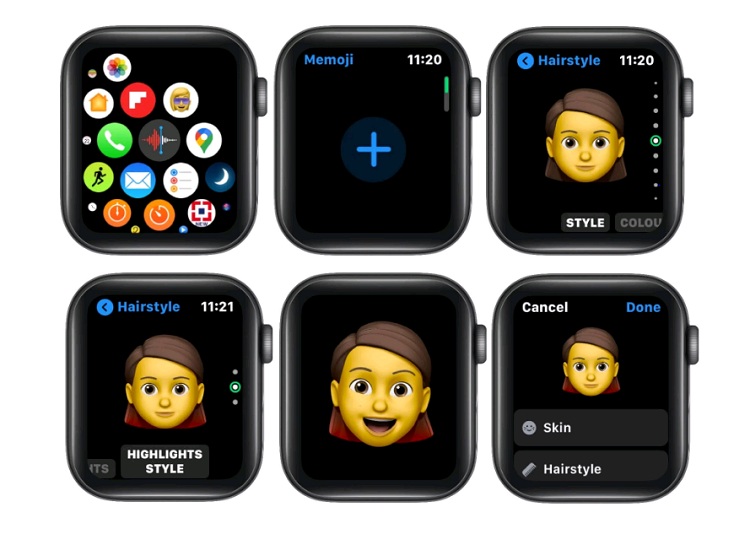 Các bước khởi tạo ứng dụng Memoji trên Apple Watch