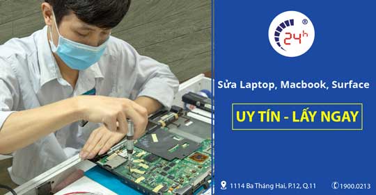 Dịch vụ sửa Laptop, Macbook, Surface uy tín, giá rẻ tại Bệnh Viện Điện Thoại 24h