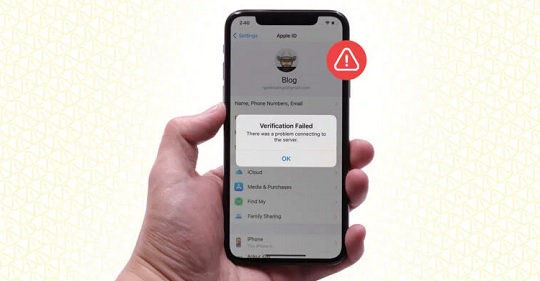 Hướng dẫn sửa lỗi xác minh tài khoản không thành công khi kết nối với máy chủ Apple ID