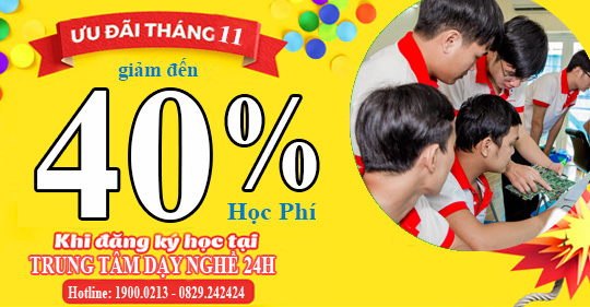 KHUYẾN HỌC THÁNG 11 - GIẢM SỐC ĐẾN 40% HỌC PHÍ KHI ĐĂNG KÝ TRƯỚC NGÀY 20/11